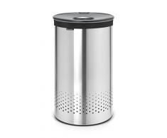 Brabantia Panier Ã linge avec couvercle en plastique Acier mat 60Â l