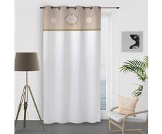 Soleil docre Esprit de Famille Voilage, Coton, Ecru, 140 x 250 cm