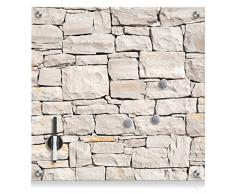 Zeller 11651 Tableau mémo en Verre, Motif Bois, Verre, Motifs, 55 x 55 cm