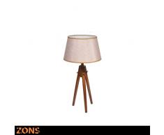 ZONS Lampe à Poser Scandinave Marron