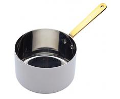 Kitchen Craft MCMSAU10 Casserole en Acier Ionxydable, Acier Inoxydable, Argent/Laiton, 10 cm, 28 x 28 x 18 cm