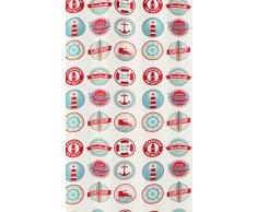 Kleine Wolke 5269148305 Button Rideau de Douche Multicolore 180 x 200 cm