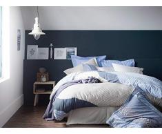 Essix Zahara Housse de couette Satin de coton Bleu 240 x 220 cm