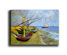 Bonamaison Peinture sur toile, multicolore, 50 x 70 cm - ConÃ§u et fabriquÃ© en Turquie