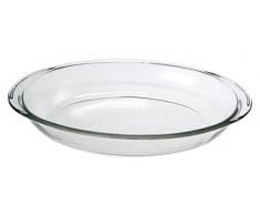 Home Plat Ovale Plat en Verre Transparent 35 x 23 x 6 cm