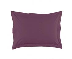 Essix - Taie doreiller Royal Line Percale de Coton Raisin 50 x 70 cm