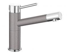 BLANCO Alta de s Compact Vario Robinet de cuisine, surface métalliques, chrome, haute pression, gris, 515316