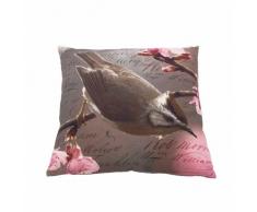 Ian Snow Housse de Coussin ImprimÃ© Oiseau et Fleur Rose