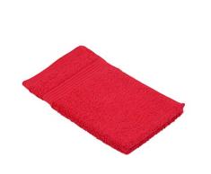 Gözze élégant set de 4 serviettes rouges pour invité 30x50 cm , 100% coton, excellente qualité 550 g/m², moelleuses et absorbantes Standard 100