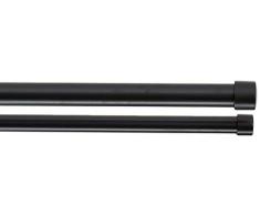 AmazonBasics Tringles à rideaux en double - 72 - 144, Noir