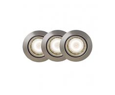 Brilliant AG G94688A13 Spots encastrables LED orientables, Métal, Intégré, 5 W, Acier