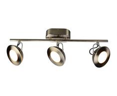 AEG aega191109 A +, letora Spot LED Tube Lumière indirecte oscillant 3 x 500 Lumen, aluminium, 5 W, intégré, nickel, 11,6 x 50,5 x 19,3 cm