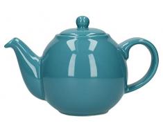 London Pottery Théière Globe avec passoire, Céramique, Aqua, 2 Cup (500 ML)