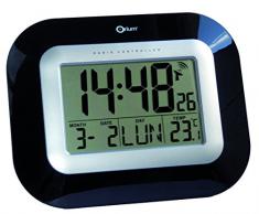 Orium 11828 Pendule RC Digitale laquée MSF, Plastique, Noir, 22,7 x 18 x 3 cm