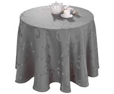 CALITEX Nappe Damassée Enduite Madigan Gris Ovale 170x240