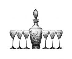 Crystaljulia 03441 Lot de 6 verres à liqueur en cristal et cristal de plomb