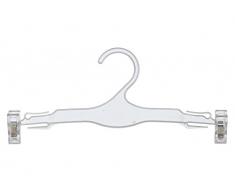 Le Cintre FranÃ§ais - Pack de 100 - L 27 PINCES CRISTAL Cintre Plastique Lingerie Pinces Gommes Plastique Cristal 27x0.5x11 cm