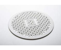 Smart-T-Haus Tapis Caoutchouc Naturel pour Vaisselle Rond à 32 cms, Blanc, 32 cm