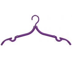 JET LAG VO1127 Cintre Pliable de Voyage, PP, Noir/Gris/Rose/Violet, 47 x 1,5 x 10 cm