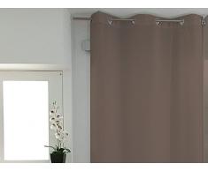 Soleil docre 031234 ALIX Rideau ÃÂ ÃÂ oeillets Polyester Moka 135x250 cm