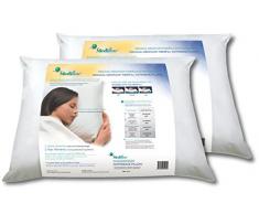 Mediflow 5205-das original-oreiller à eau-lot de 2-hWS nuque avec matelas orthopédique âme cliniquement examiné ajustable en continu, respirant et premiumfaserfüllung coton, certifié oeko-tex-les personnes souffrant