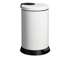 Poubelle Ã PÃ©dale, 20 L, Blanc Signalisation