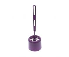 FRANDIS 190726 Pot Ã Balai + Brosse WC Aubergine Ã 110 x 350 mm