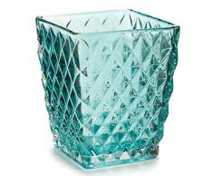 AR Photophore en Verre 9 x 8 cm, Bleu Turquoise, 9 x 8 cm