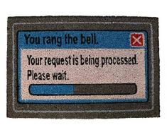 Out of the blue Paillasson, You Rang The Bell, Ca Présentoir à Suspendre, Fibre de Coco, Gris, 60 x 40 cm