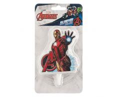 Iron Man 346186 Bougie Figurine 2D, Cire, Rouge, 5 x 2 x 8 cm