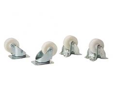 White Fire 3165114 Roues pour Barbecue