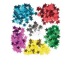 Baker Ross Sequins étoile que les enfants pourront utiliser pour leurs créations, décorations et personnalisations pour Noël â Jouets de Noël créatifs pour enfant (par pot)
