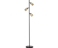 Brilliant 99014/76 Lampadaire, Metal, Noir/Laiton