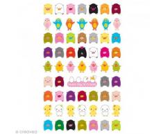 Toga SFG29 Cochons, poules et poussins Planche de sticker Plastique/Epoxy Multicolore 9,5 x 18,5 x 0,2 cm