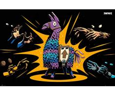 GB eye Fortnite Loot Lama Poster, Multicolore, 91 x 61 cm