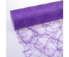 HKT Home Deco Sizoweb Chemin de table lilas 30 cm Rouleau 25 Mètres â 64â300â25â038