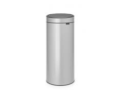 Brabantia - 115387 - Poubelle Touch Bin Unie New, 30 L - Gris Métallique