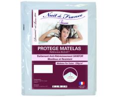 Nuit de France 329393 180/200 Protège Matelas Coton Blanc 200 x 180 x 1 cm