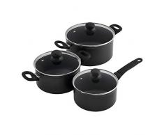 Kuhn Rikon 37442 3Pièce (s) Lot de casseroles â Kits de casseroles (Noir, titane, 16 cm, 20 cm, 24 cm, 1,5 l)