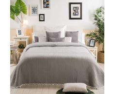 Sancarlos Pompons Couvre-lit boutis 250X270 Gris
