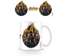 Avengers: Infinity War MG24994 Icon of Heroes Mug, CÃ©ramique, Multicolore, 11oz/315ml