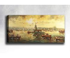 Bonamaison Peinture sur toile, multicolore, 30 x 90 cm - ConÃ§u et fabriquÃ© en Turquie