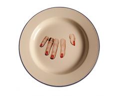 SELETTI Assiette en métal émaillé Toiletpaper à cm.26 â Doigts