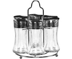 Saveur et Degustation KB5688 CARROUSEL A EPICES 6 Pots, Verre