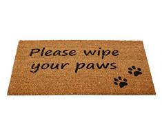 Gardman 82906 Paillasson Motif Please Wipe Your Paws 45 x 75 cm