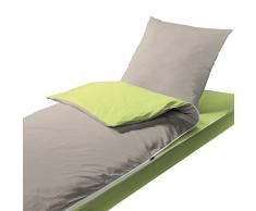 Bleu CÃ¢lin BDN PT BoÃ®te de Nuit Couchage dâAppoint 1 Personne/Matelas Gonflable avec Parure de Lit Caradou 4 PiÃ¨ces/Poivre/Tilleul 90x190 cm