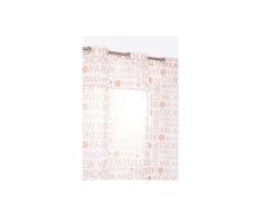 Rideaudiscount Rideaux Voilage 140x240 cm 6 Oeillets Motifs Mots Blanc Orange