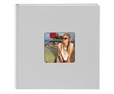 Goldbuch Album avec dÃ©coupe pour Photo, Photo en Papier texturÃ© pour Photos de 10 x 15 cm, Reliure de qualitÃ© supÃ©rieure en Papier texturÃ© Aspect Lin, Papier, Gris, fÃ¼r 200 Fotos