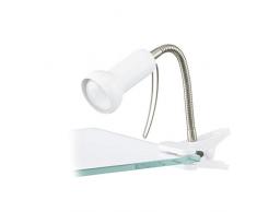 EGLO Lampe De Bureau Ã Pince Fabio - E14 - Blanc