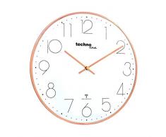 Technoline Moderne, Filigrane Horloge Murale avec Verre bombé et Un très übersichtlichen Cadran, de, Ø 40 cm, en Or Rose